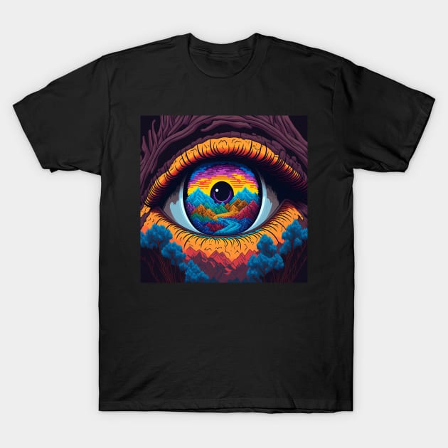 world in eye T-Shirt by pixnsheezy